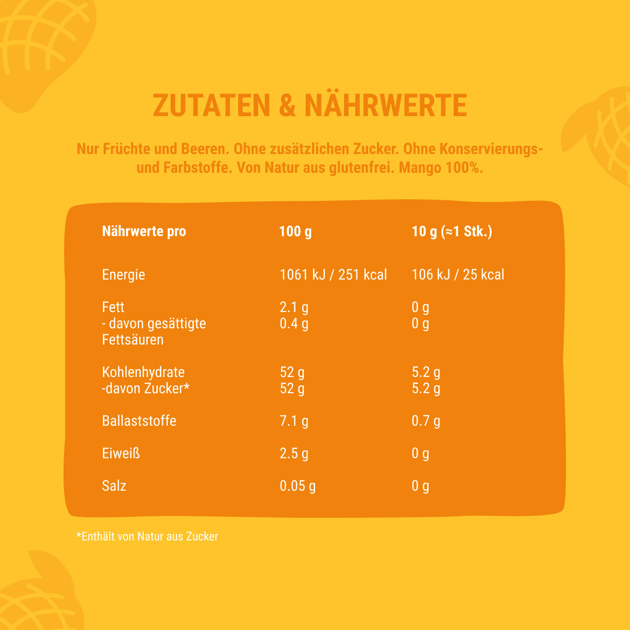 Fruchtrollen Mango 24 Packungen (je 30g)