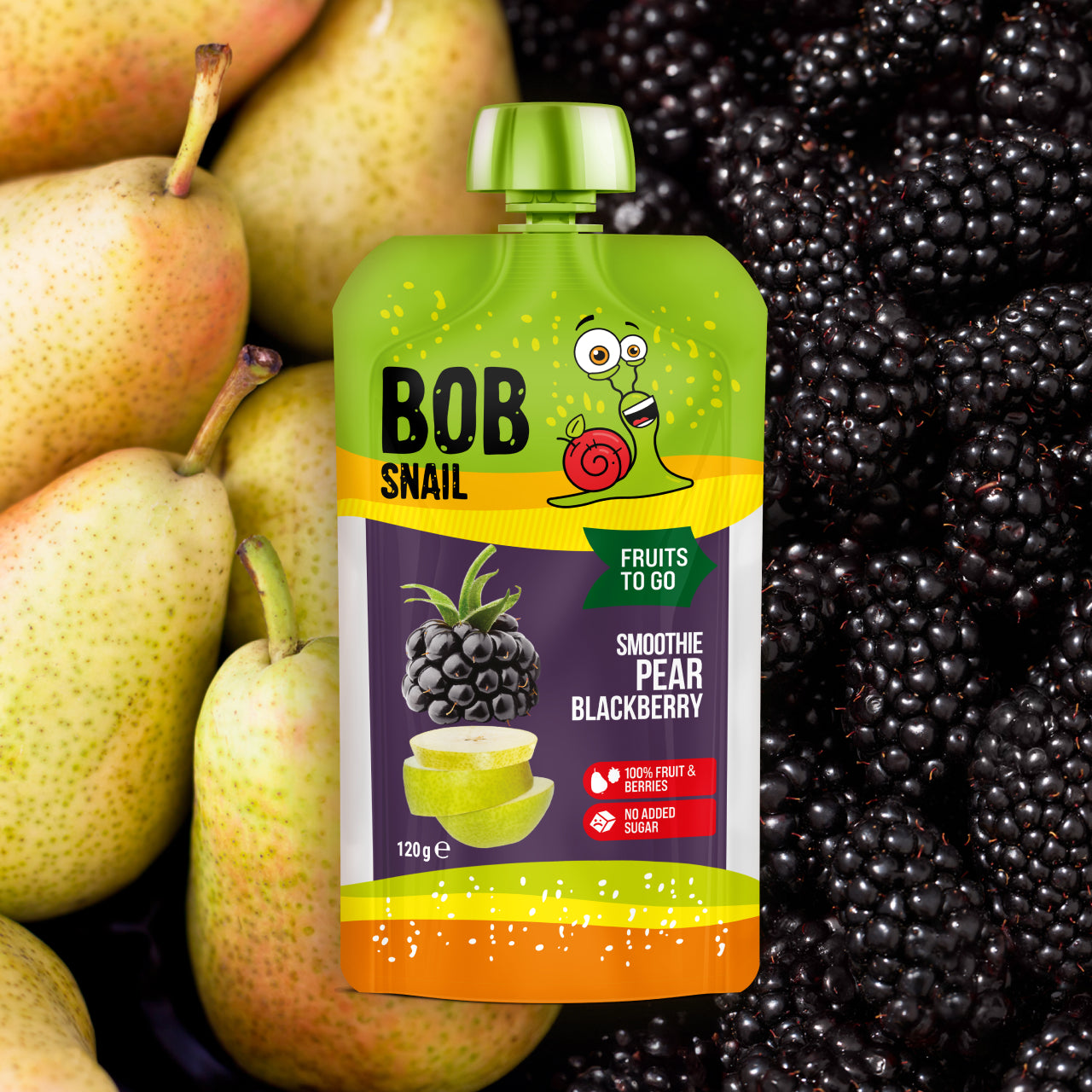 Quetschie Smoothie Birne Brombeere 10 Packungen (je 120g)