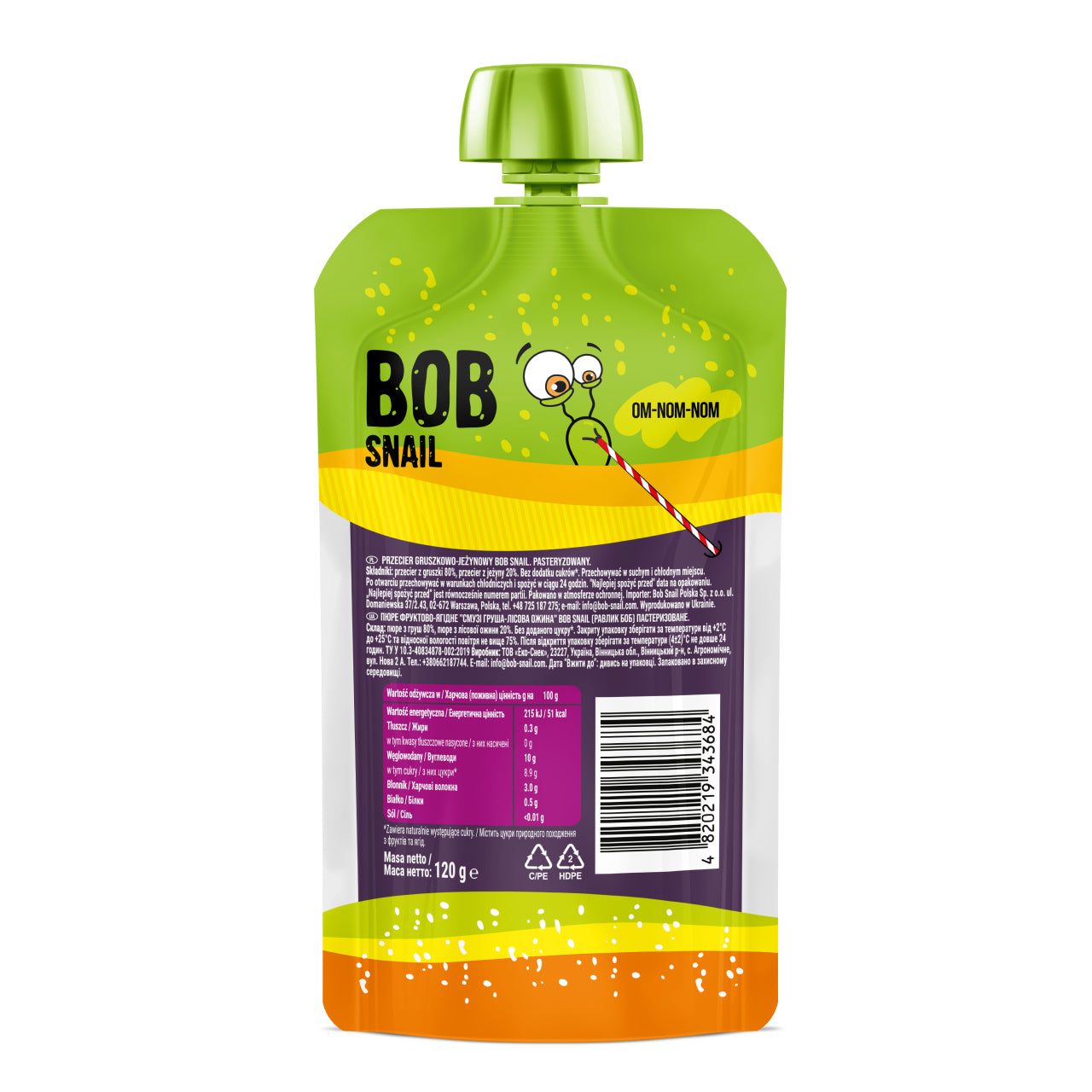 Quetschie Smoothie Birne Brombeere 10 Packungen (je 120g)