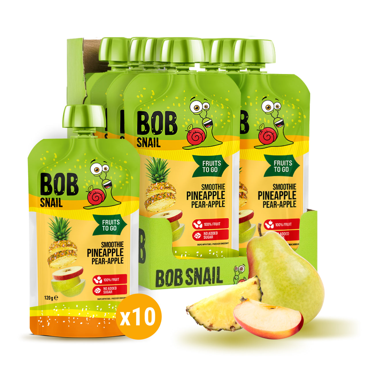 Quetschie Smoothie Ananas Birne Apfel 10 Packungen (je 120g)