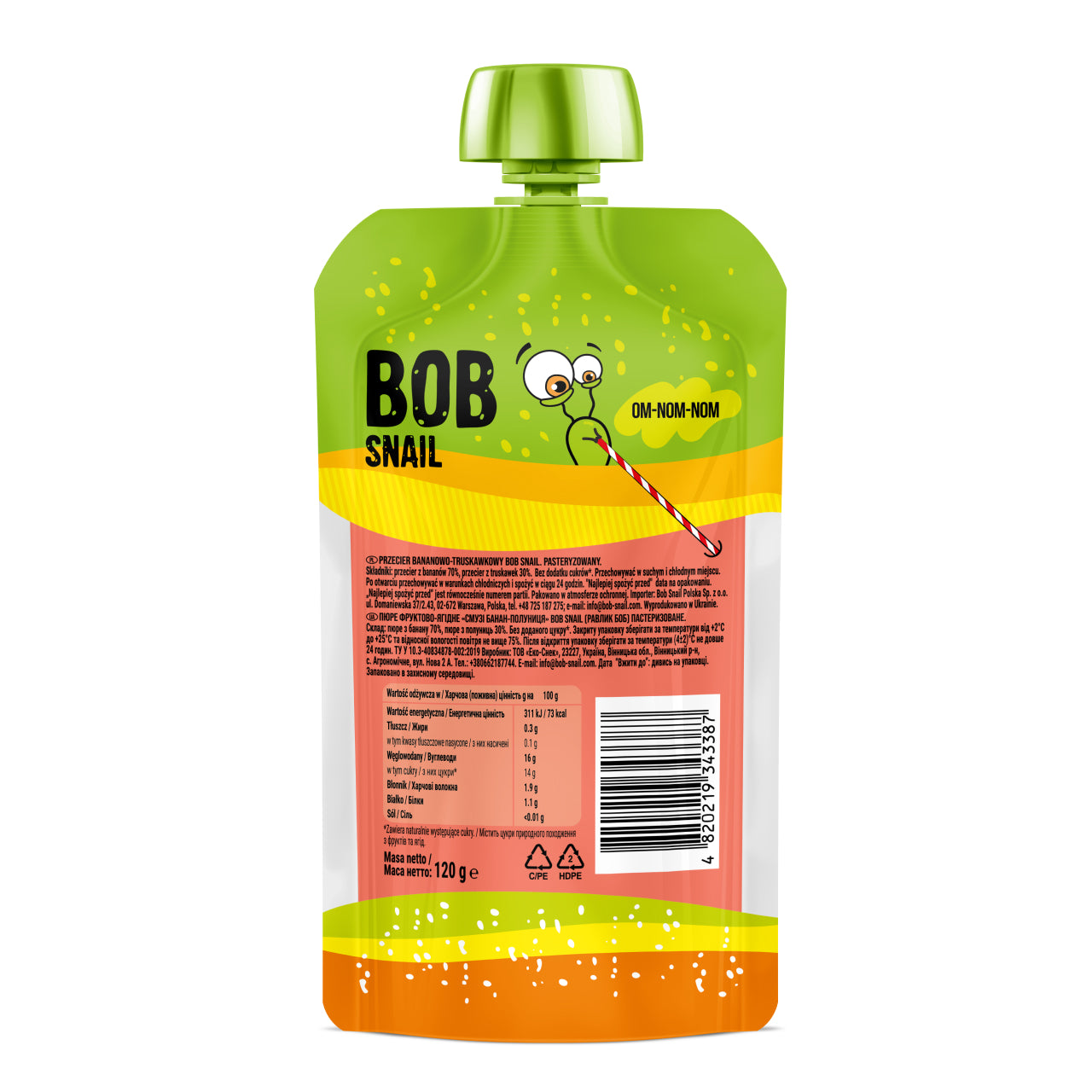 Quetschie Smoothie Banane Erdbeere 10 Packungen (je 120g)