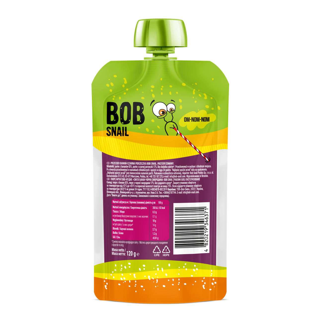 Quetschie Smoothie Banane Johannisbeere 10 Packungen (je 120g)