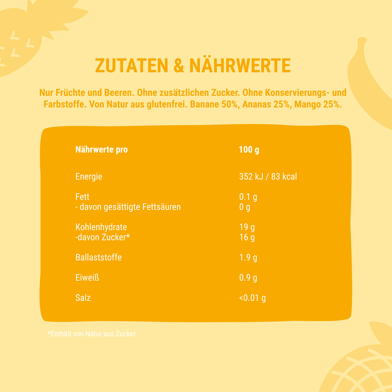 Quetschie Smoothie Tropische Früchte 10 Packungen (je 120g)