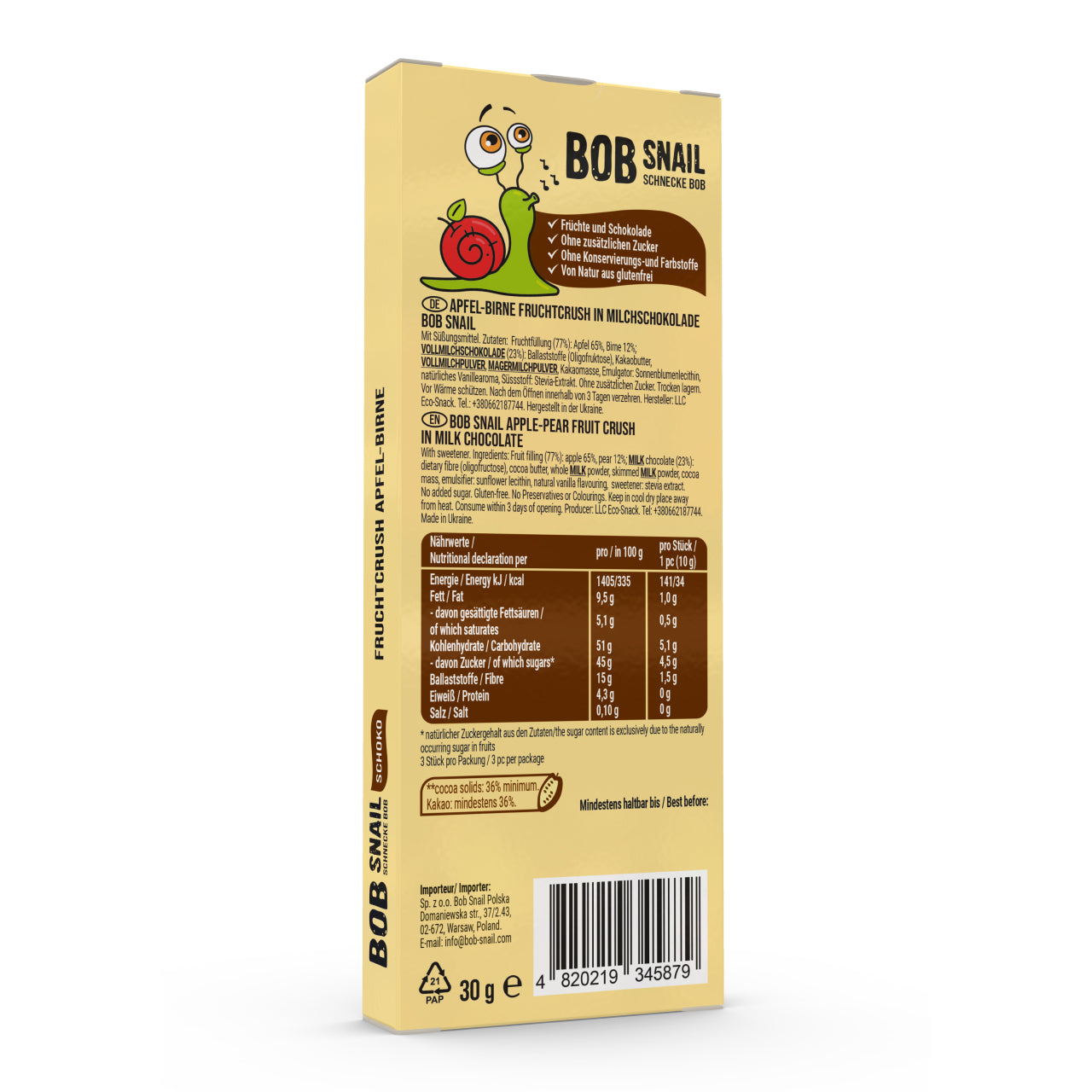 Fruchtcrush Schoko Apfel Birne 24 Packungen (je 30g)