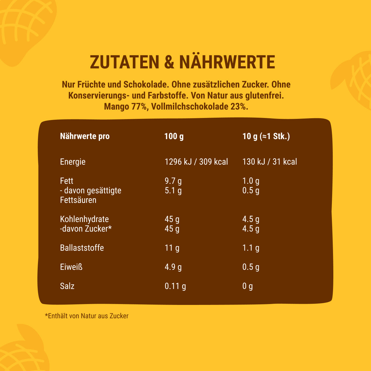 Fruchtcrush Schoko Mango 24 Packungen (je 30g)