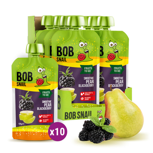 Quetschie Smoothie Birne Brombeere 10 Packungen (je 120g)