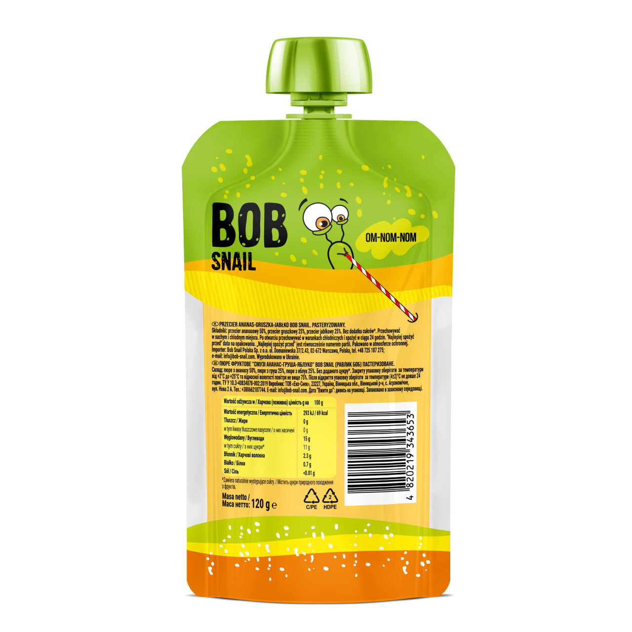 Quetschie Smoothie Ananas Birne Apfel 10 Packungen (je 120g)