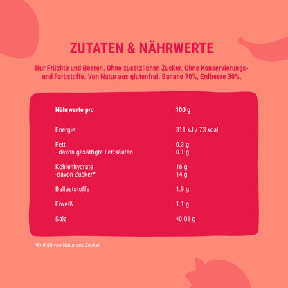 Quetschie Smoothie Banane Erdbeere 10 Packungen (je 120g)