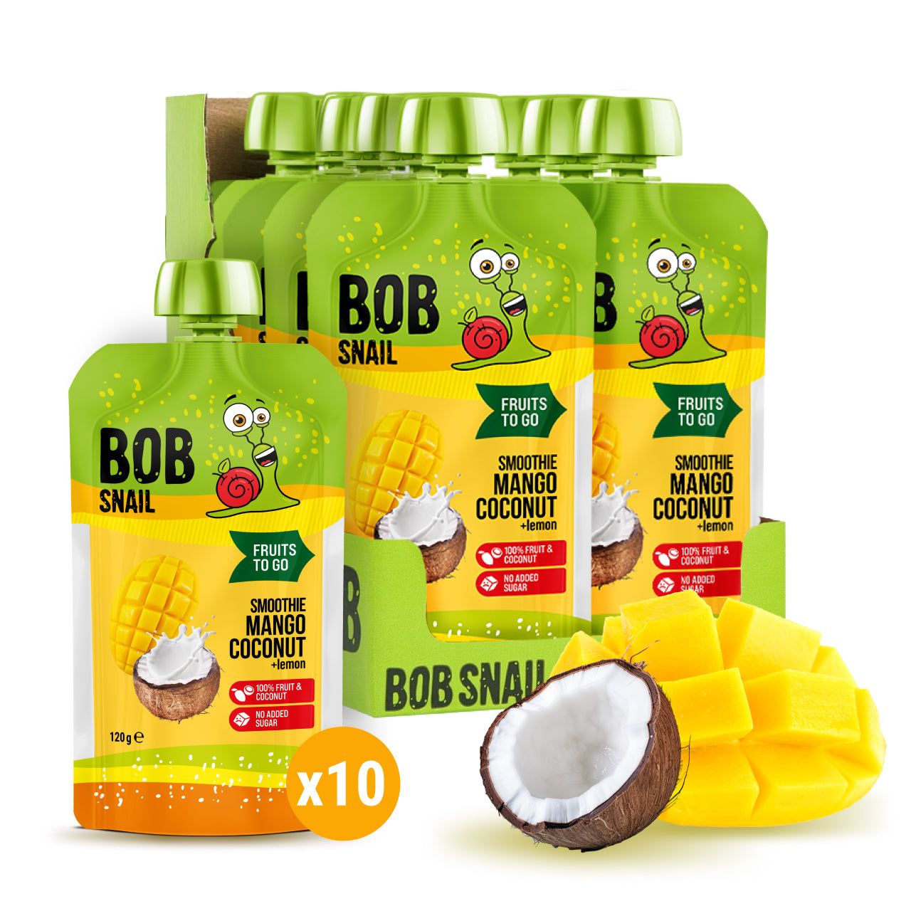 Quetschie Smoothie Mango Kokos 10 Packungen (je 120g)