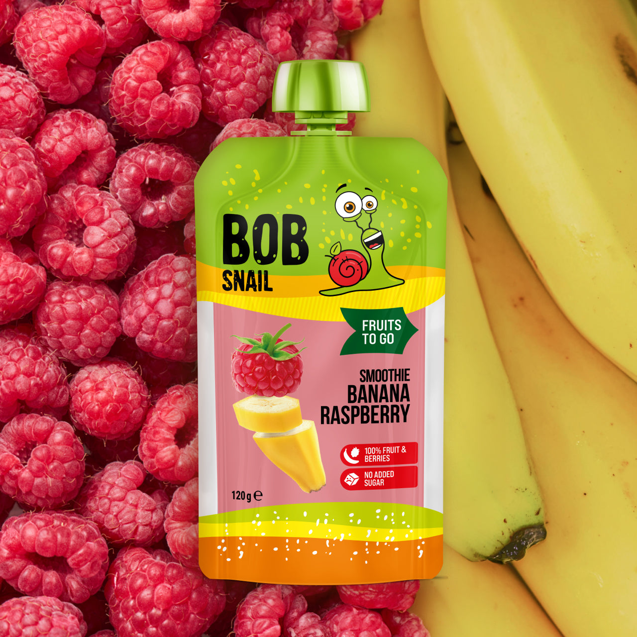 Quetschie Smoothie Banane Himbeere 10 Packungen (je 120g)