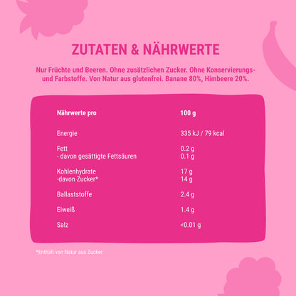 Quetschie Smoothie Banane Himbeere 10 Packungen (je 120g)